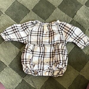 Rylee + Cru Plaid Diaper Cover - Black and White